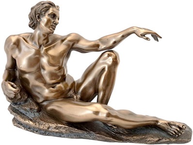 Skabelsen af Adam. Klassisk Bronzeskulptur